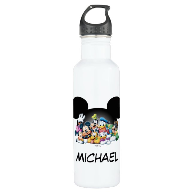 Bouteille D'eau Mickey & Friends | Groupe dans Mickey Ears (Devant)