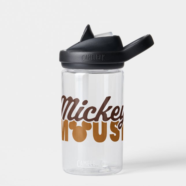 Bouteille D'eau Mickey Mouse Icon Name Typography (Gauche)