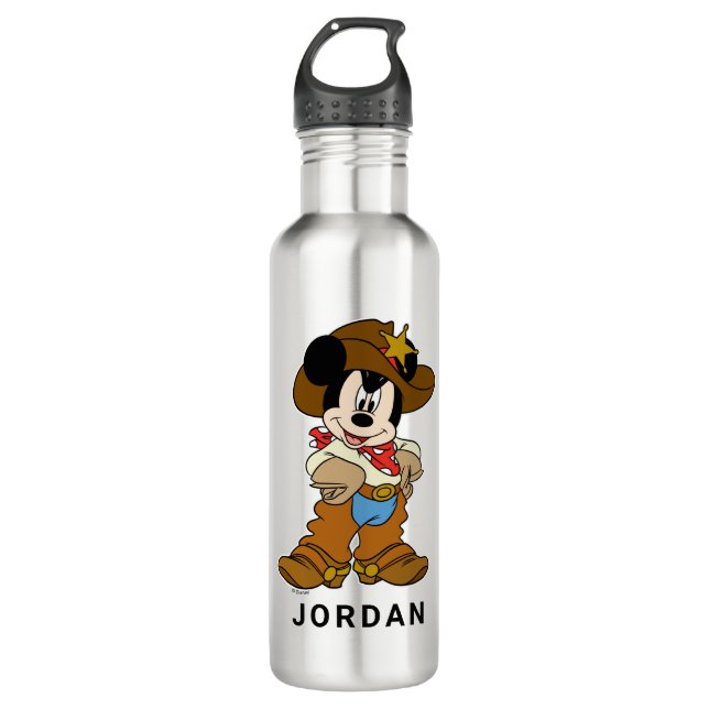 Bouteille D'eau Mickey Mouse le Cowboy (Devant)