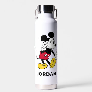 Bouteille D'eau Mickey Mouse   Paix   Ajouter Votre Nom
