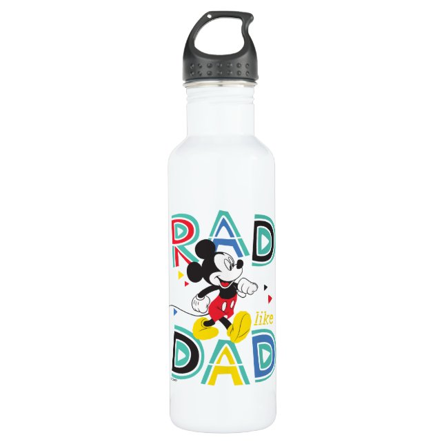 Bouteille D'eau Mickey Mouse | Rad Like Papa (Devant)
