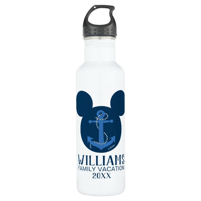 Bouteille D'eau Mickey nautique | Vacances en famille (Devant)