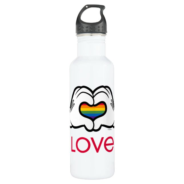Bouteille D'eau Mickey Rainbow Love (Devant)