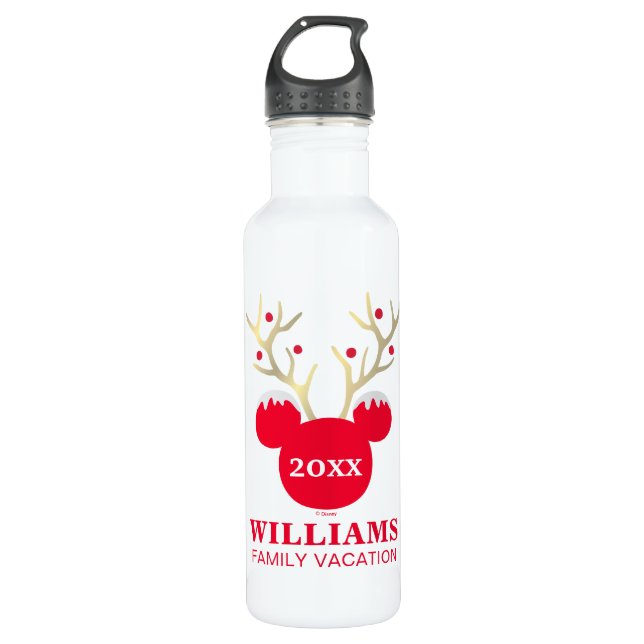 Bouteille D'eau Mickey| Vacances de Noël (Devant)