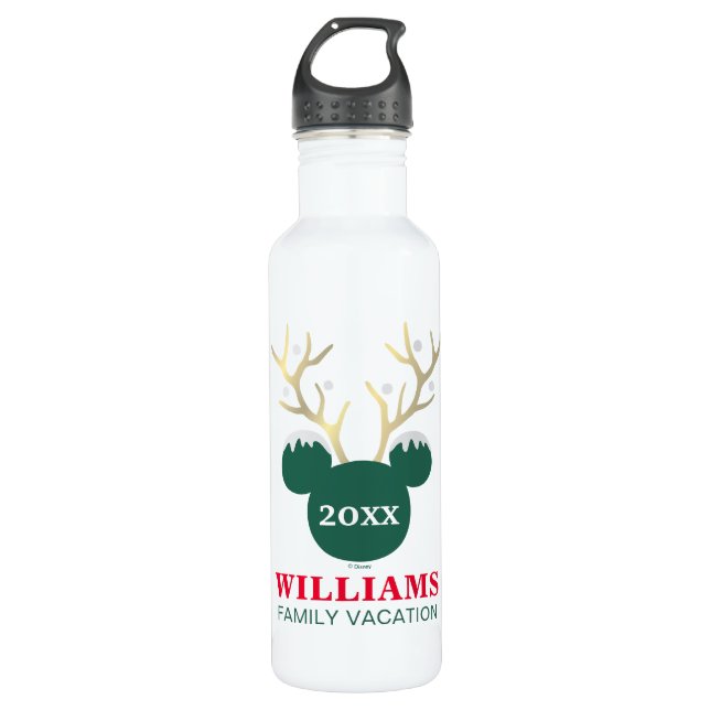 Bouteille D'eau Mickey| Vacances de Noël (Devant)