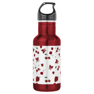 Bouteille D'eau mignon rouge et blanc