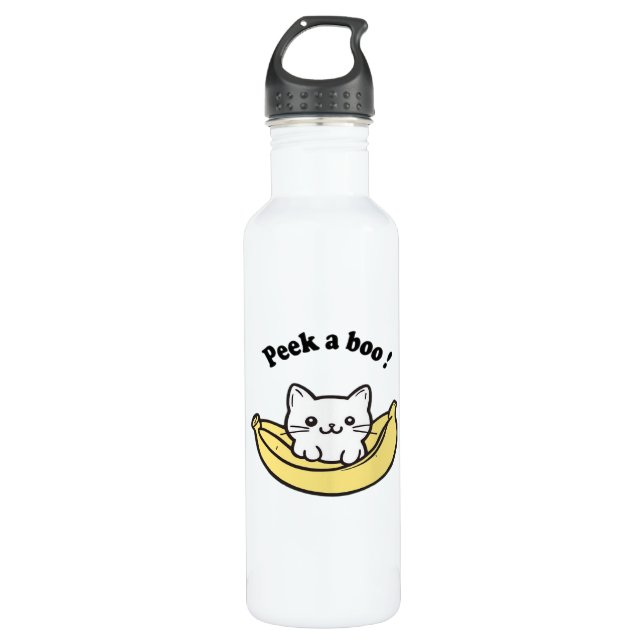 Bouteille D'eau Mignonne, Banane, Peekaboo !, Japon, , Kitten (Devant)