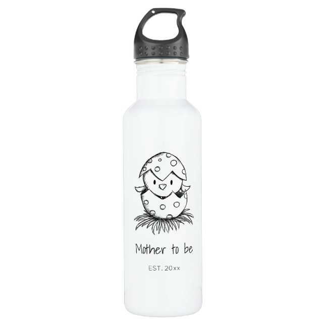Bouteille D'eau Mignonne Mère Oiseau À Être (Devant)