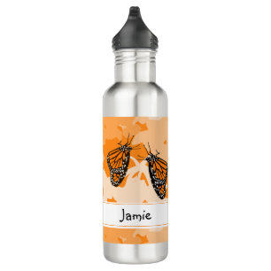 Bouteille D'eau Mignonne Papillons Monarque Orange Nommés