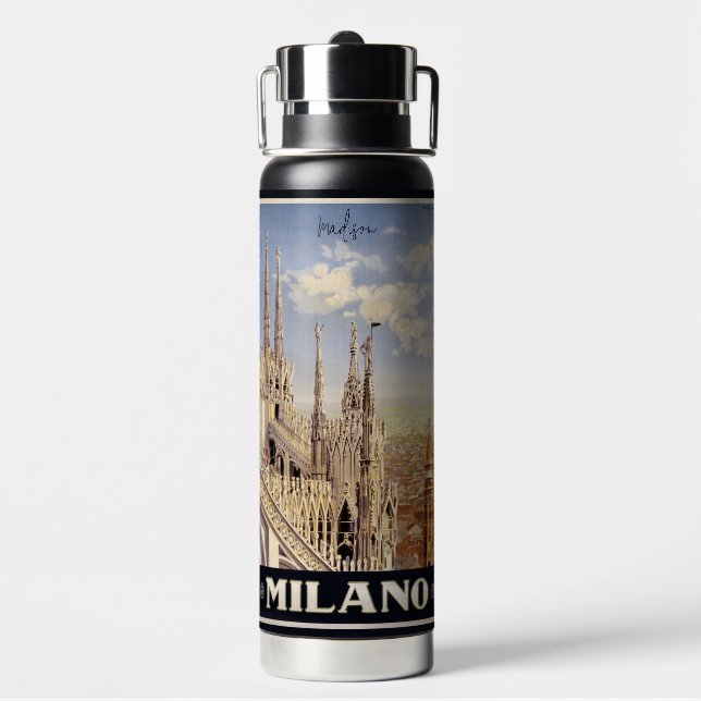 Bouteille D'eau Milano (Milan) Nom personnalisé (Arrière)