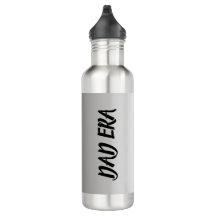 Minimalist Brushed Steel Dad Era Water Bottle