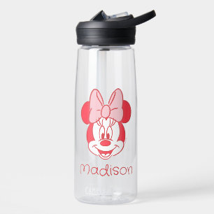 Bouteille D'eau Minnie Mouse Douce Visage à Nœud Papillon Ligne de