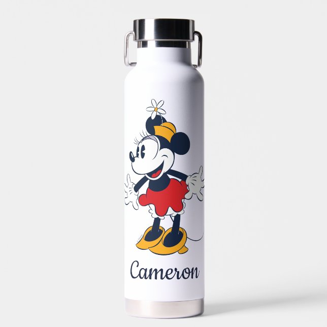 Bouteille D'eau Minnie Mouse | Pose Casquette Fun Flower | Ajouter (Avant)