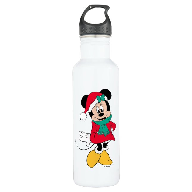 Bouteille D'eau Minnie | Tenue hivernale (Devant)