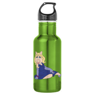 Bouteille D'eau Miss Piggy en robe violette