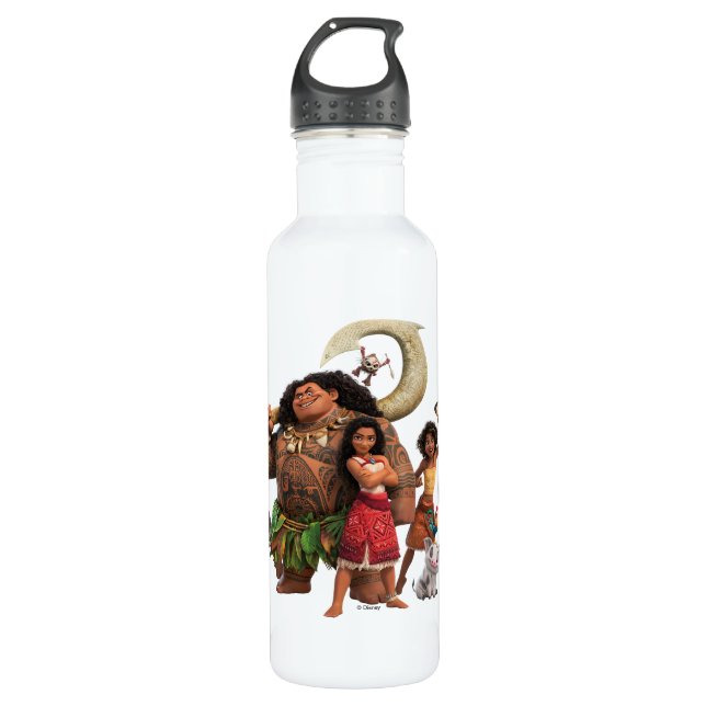 Bouteille D'eau Moana et Crew (Devant)