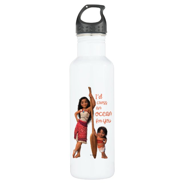 Bouteille D'eau Moana & Simea : Je traverserais un océan pour vous (Devant)