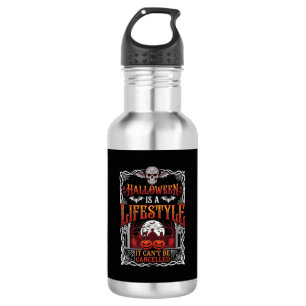 Bouteille D'eau Mode de vie Halloween Chauve-souris Crâne Cimetièr