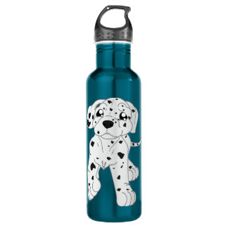 bouteille d'eau modelée par chien