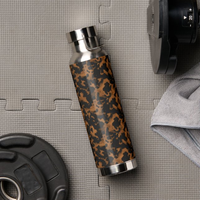 Bouteille D'eau Modern Brown Tortoise Shell Stylish (Salle de sport (pivotée))