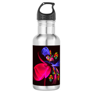 Bouteille D'eau Moderne coloré Floral Abstrait Art Motif #06