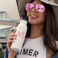 Moderne Cute Nom personnalisé Monogramme rétro