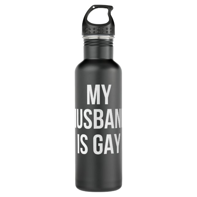 Bouteille D'eau Mon Mari Est Gay (Devant)