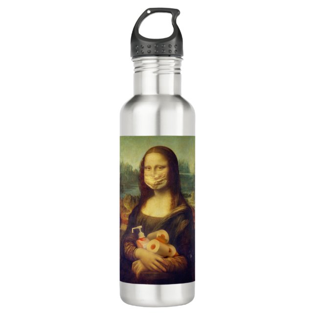 Bouteille D'eau Mona Lisa S'Est Retrouvée (Devant)