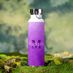 Bouteille D'eau Monogramme à motif maillé géométrique dégradé viol