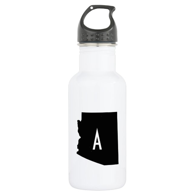 Bouteille D'eau Monogramme blanc et noir Arizona (Devant)