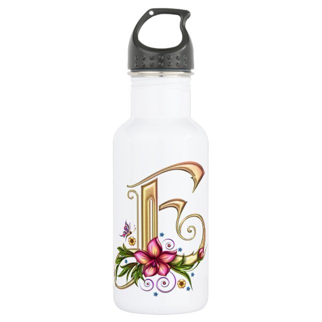 Bouteille D'eau Monogramme E 32 oz PBA GRATUIT (Devant)