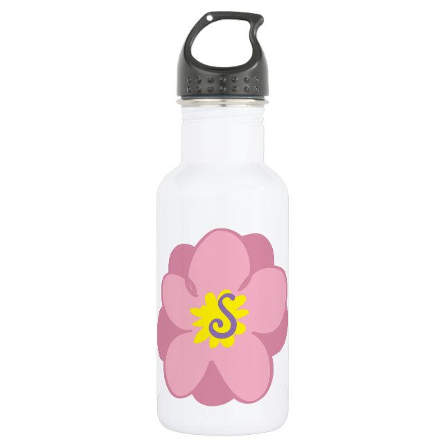 Bouteille D'eau monogramme floral (Devant)