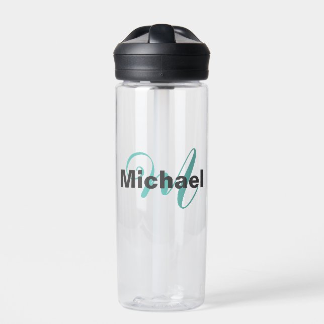 Bouteille D'eau Monogramme minimaliste Plain moderne (Extérieur)