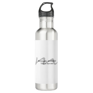 Bouteille D'eau Monogramme moderne tendance professionnel initial