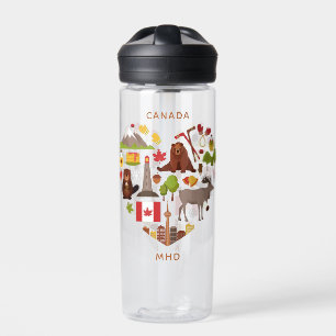Bouteille D'eau monogramme personnalisé Canadian Love