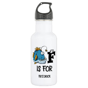 Bouteille D'eau monogramme personnalisé F est pour l'illustration 