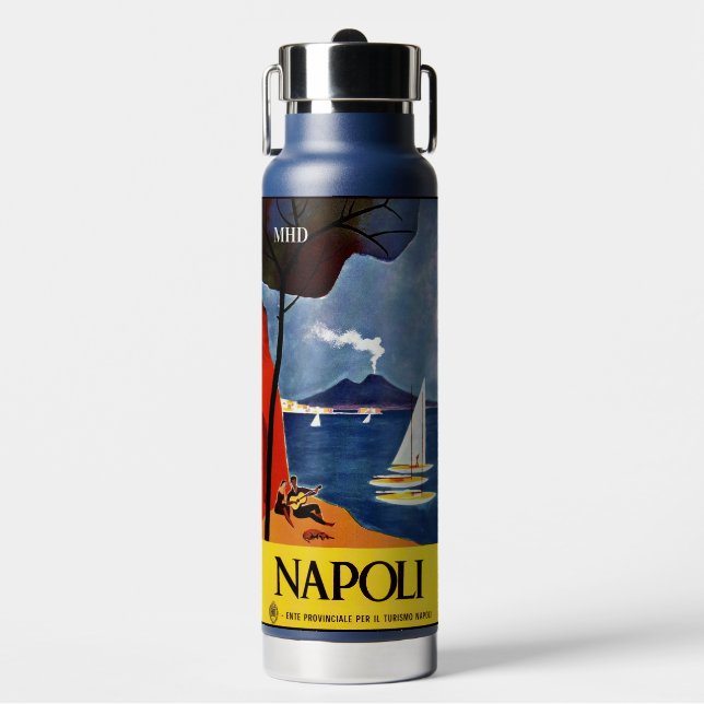 Bouteille D'eau monogramme personnalisé Napoli (Naples) (Salle de sport)