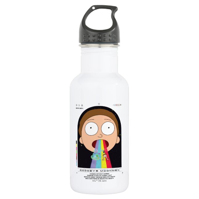 Bouteille D'eau Morty Goodbye Moonmen Citation Graphique (Devant)