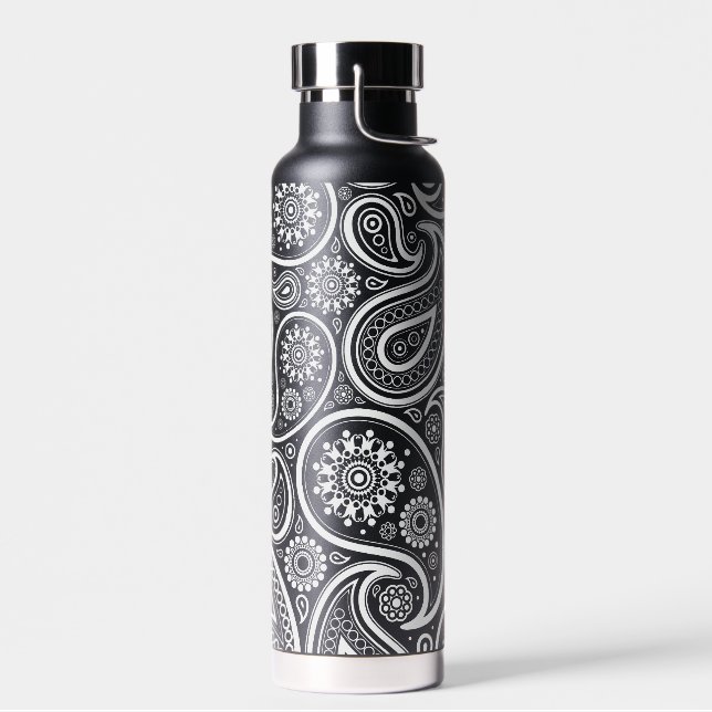 Bouteille D'eau Motif blanc vintage paisley (Gauche)
