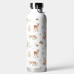 Bouteille D'eau Motif d'amis animaux de bois mignon