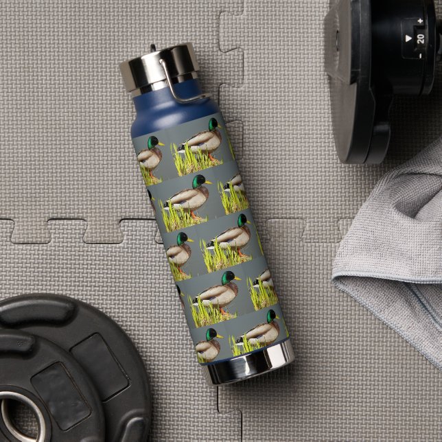 Bouteille D'eau Motif de canard Male Mallard (Avant)