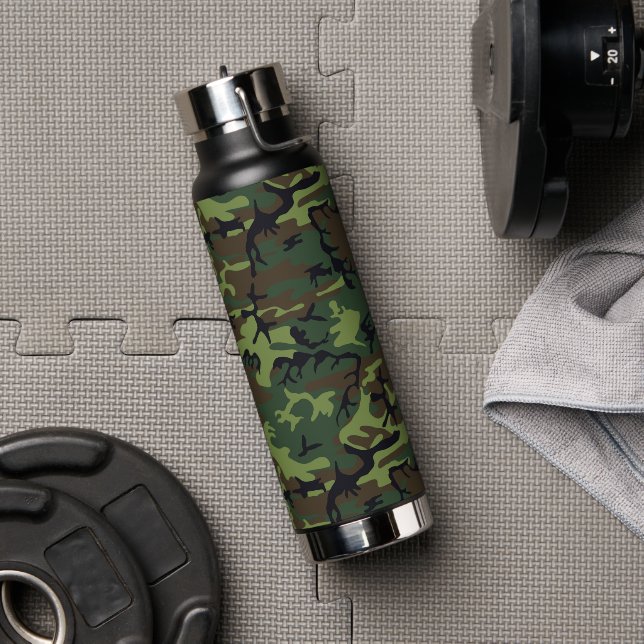 BOUTEILLE D'EAU MOTIF DE CHASSE CAMOFLAGE (Avant)