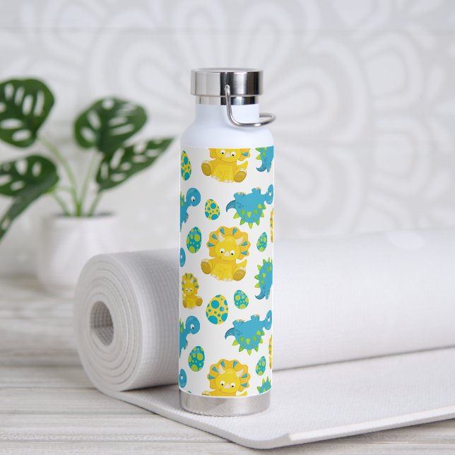 Bouteille D'eau Motif De Dinosaures, Dinosaures Mignons, Baby Dino (Yoga)