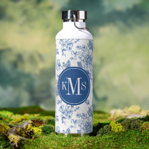 Bouteille D'eau Motif de fleurs bleues