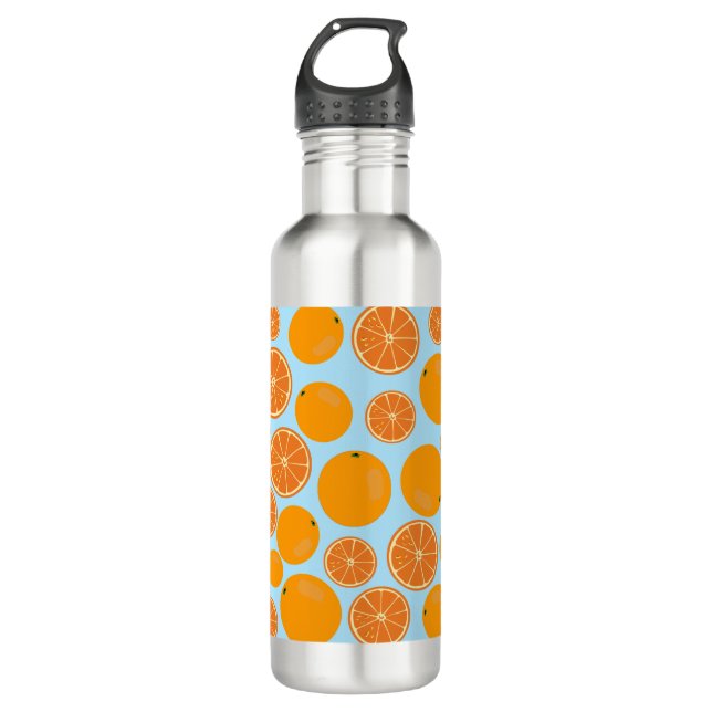 Bouteille D'eau Motif de fruits orange (Devant)