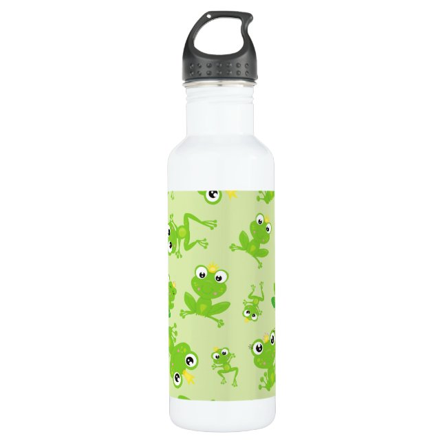 Bouteille D'eau Motif de grenouille, Grenouilles mignonnes, Grenou (Devant)
