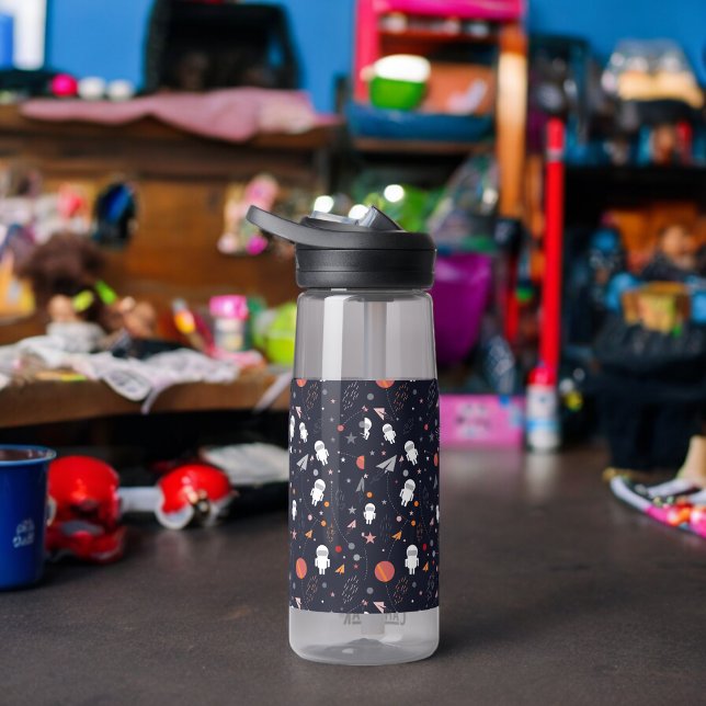 Bouteille D'eau Motif de l'astronaute Doodle (Water Bottle)