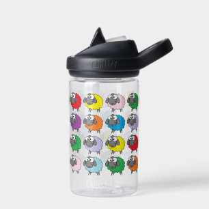 Bouteille D'eau Motif de mouton coloré du dessin