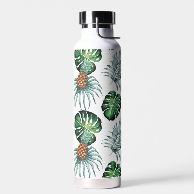 Bouteille D'eau Motif de palmier de jungle à l'aquarelle tropicale (Gauche)