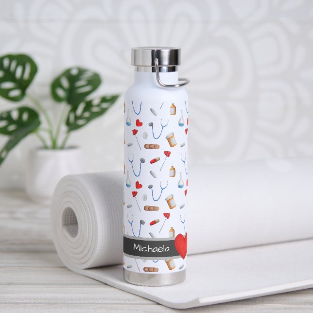 Bouteille D'eau Motif d'équipement de clinique de médecine personn (Yoga)